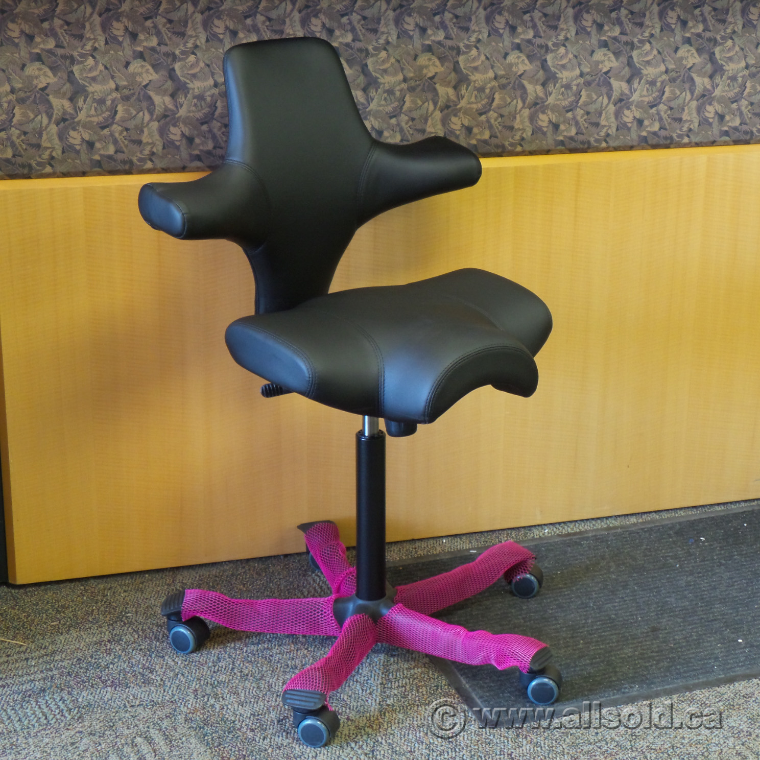 Izzy Design HAG Capisco Black Ergonomic Saddle Chair with Back
